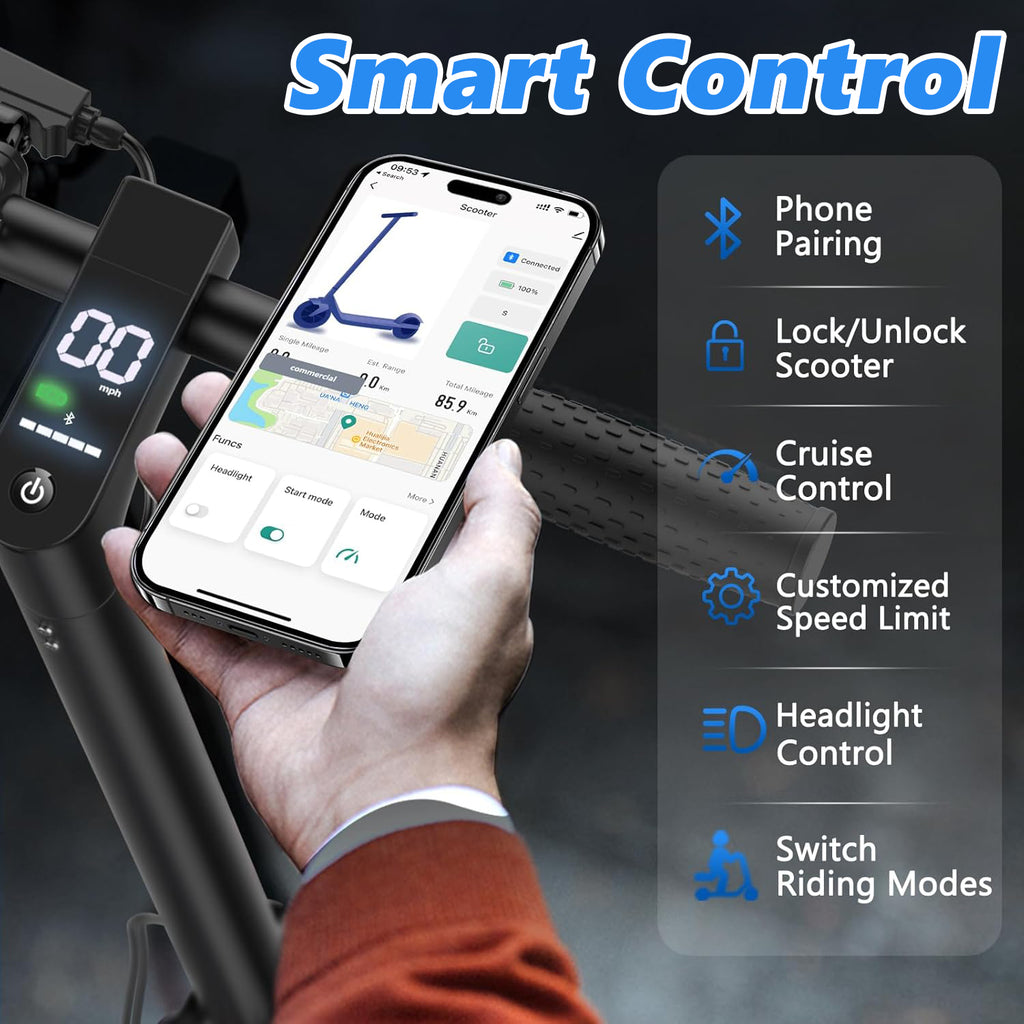 SUNNIGOO N7PRO Electric Scooter for Adults | 350W Motor,  Smart App Control
