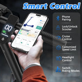 SUNNIGOO N7PRO smart control app on phone — phone pairing, lock/unlock, cruise control, customized speed limit, headlight control and switch riding modes