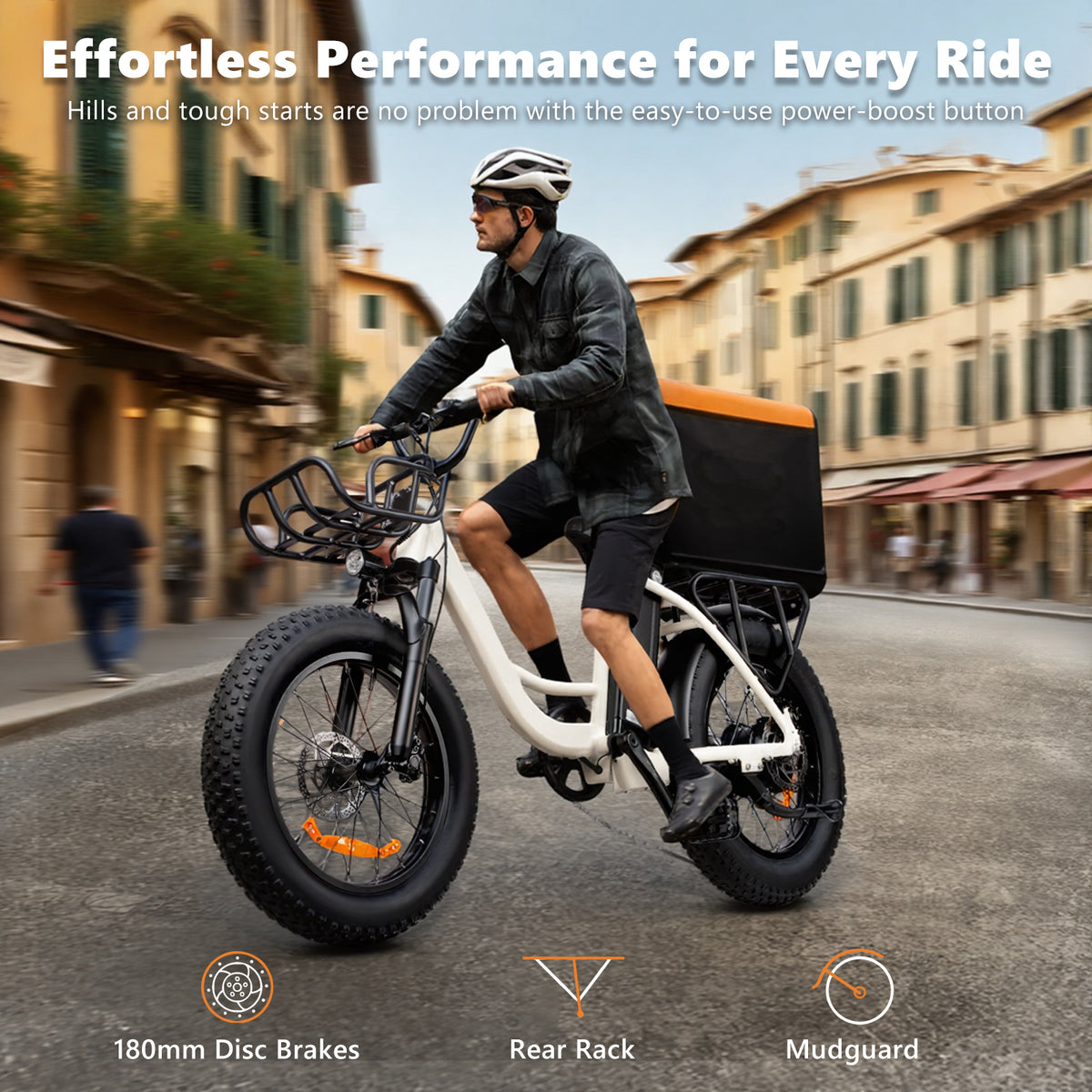 SUNNIGOO B5 electric bike loaded for delivery duty with front basket and rear rack