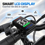 SUNNIGOO M1 colour LCD display showing speed and assist level – battery level, light control and range indicators