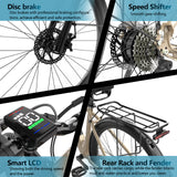 SUNNIGOO M1 mechanical disc brake and Shimano 7-speed drivetrain close-up