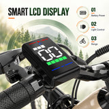 SUNNIGOO M2 PLUS colour LCD display showing speed and assist level – battery power, light control and range
