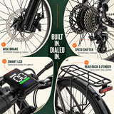 SUNNIGOO M2 PLUS built-in and dialed in – disc brake, speed shifter, smart LCD and rear rack with fenders