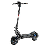 SUNNIGOO G7 ABE 500W folding electric scooter for adults - side view, black and blue, 10 inch tubeless tires