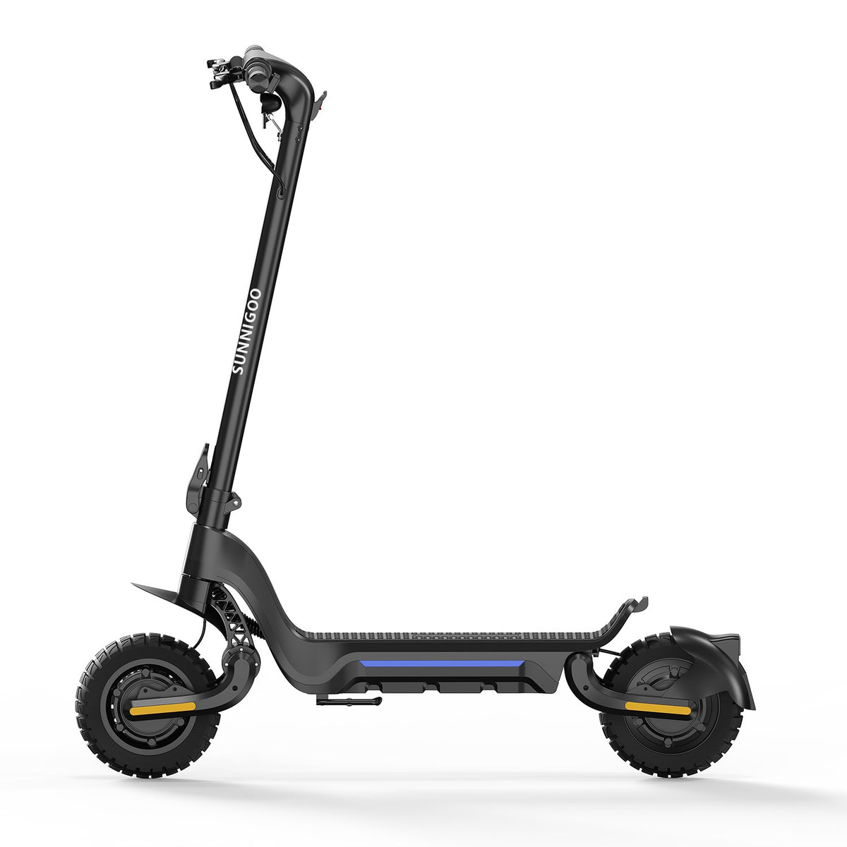 SUNNIGOO J5 Mate electric scooter side profile - folding magnesium alloy frame