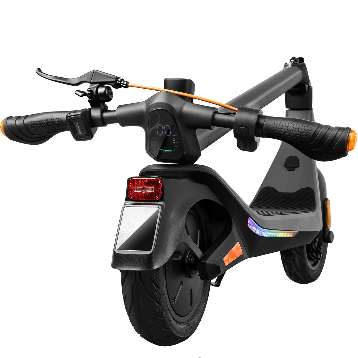 SUNNIGOO N6 electric scooter rear three quarter view with tail light